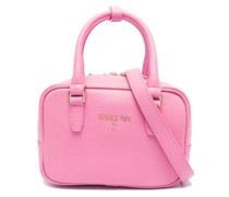Mini Schultertasche mit Logo-Schild
