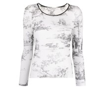Top mit "Toile de Jouy"-Print