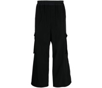 Gerippte Hose mit weitem Bein