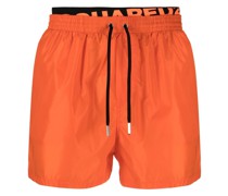 Badeshorts mit doppeltem Logo-Bund