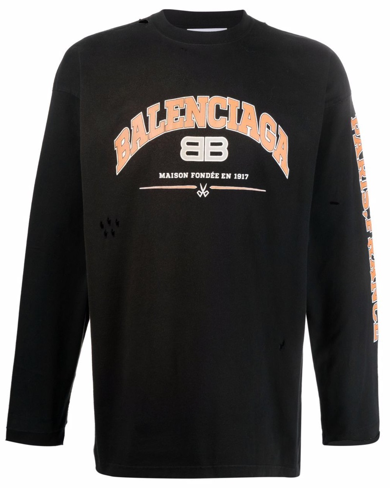 Balenciaga Damen Pullover mit Logo-Print