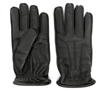 grained leather gloves