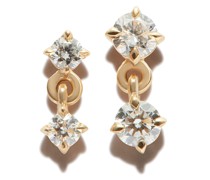 18kt Gelbgold-Hängeohrringe mit Diamanten