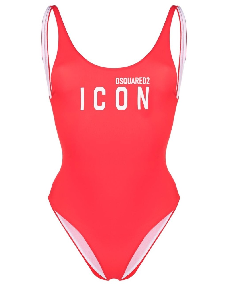 Dsquared2 Damen Intarsien-Badeanzug mit Logo EV7957 Dsquared2 Damen Intarsien-Badeanzug mit Logo EV7957