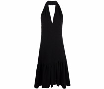 Strukturiertes Neckholder-Midikleid