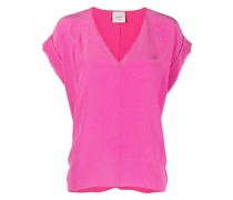 Seidenbluse mit V-Ausschnitt