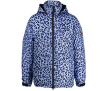 Daunenjacke mit Leoparden-Print