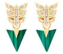 18kt Gelbgoldohrringe mit Diamanten