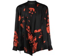 Kimono aus Seide mit Blumen-Print