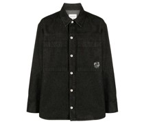 Hemdjacke mit Tigerkopf-Print