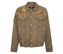 metallic-mesh detail jacket