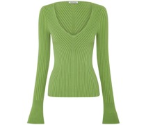 Geripptes Strickoberteil