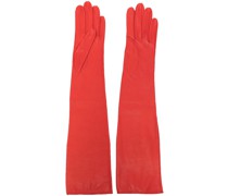 Ellenbogenlange Lederhandschuhe
