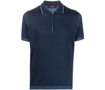 half-zip knitted polo shirt