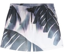 Palm-printed swim shorts