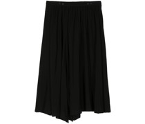 pleated asymmetric skirt