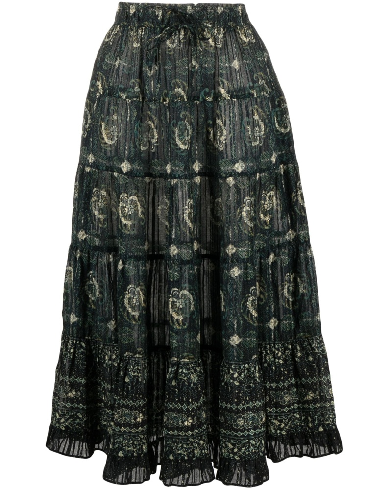 Ulla Johnson Damen Rock mit abstraktem Print