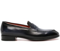 faded leather penny loafers
