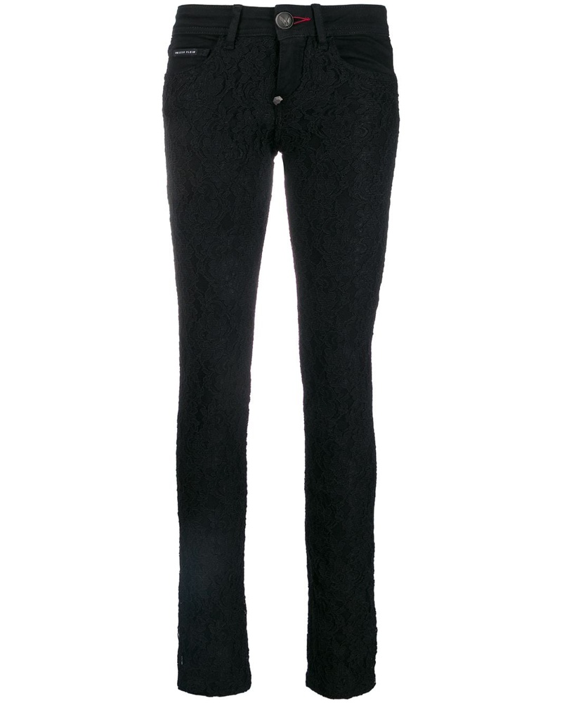 Philipp Plein Damen Skinny-Jeans mit Spitze