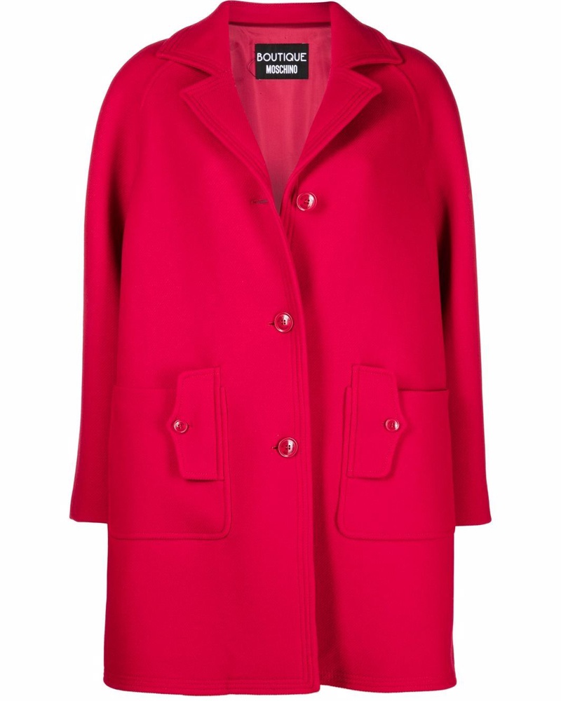 Moschino Damen Einreihiger Mantel