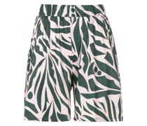 High-Waist-Shorts mit Print