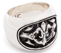 Ring mit Schwertlilien-Anker