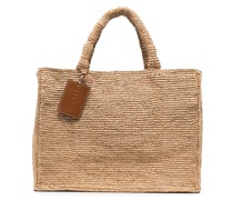 Shopper aus gewebtem Bast
