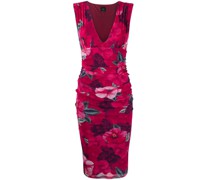Midikleid mit Hibiskus-Print