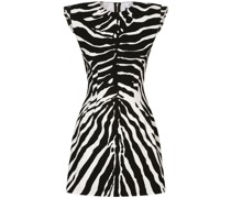 Ärmelloses Kleid mit Zebra-Print