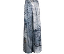 Pyjama-Hose mit Jeans-Print