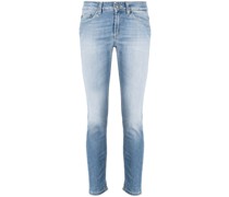 Skinny-Jeans mit Logo-Patch