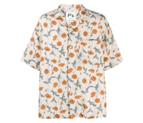 Leinenhemd mit Blumen-Print