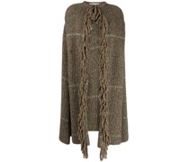 Grob gestrickter Tweed-Mantel