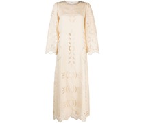 Maxikleid mit Lochstickerei