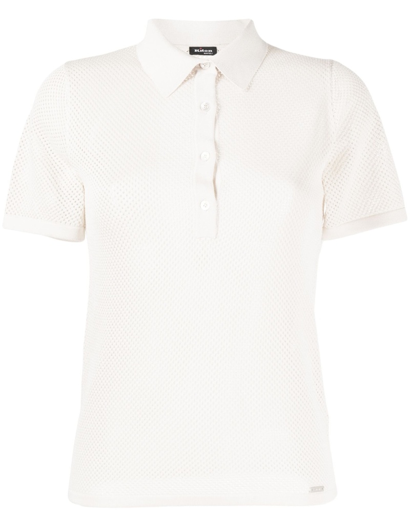 Kiton Damen Poloshirt aus Seide