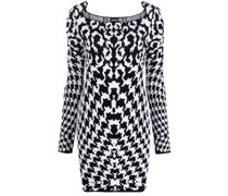 Minikleid mit Hahnentrittmuster