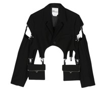buckle-embellished cropped jacket