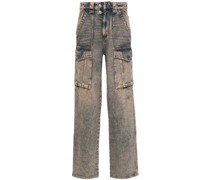 Ausgeblichene Heilani Mid-Rise-Jeans
