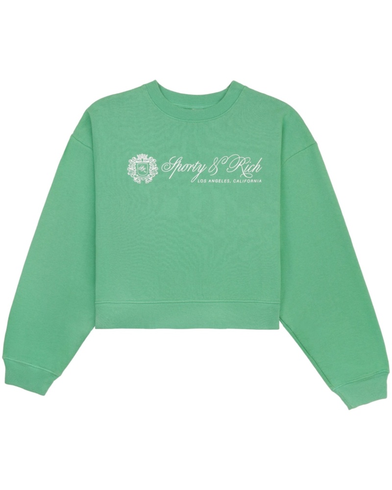 SPORTY & RICH Damen Regal Cropped-Sweatshirt