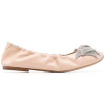 rhinestone-bow ballerina shoes