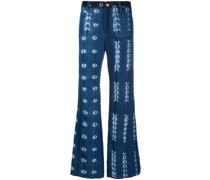 Gemusterte Straight-Leg-Hose