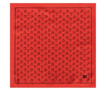 Seidenschal mit Herz-Print