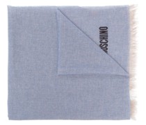 Kaschmirschal mit Logo-Stickerei