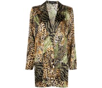 Blazer mit Animal-Print