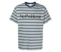 Gestreiftes T-Shirt mit "No Problemo"-Print