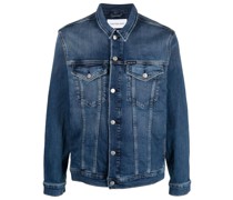 Jeansjacke mit Logo-Patch