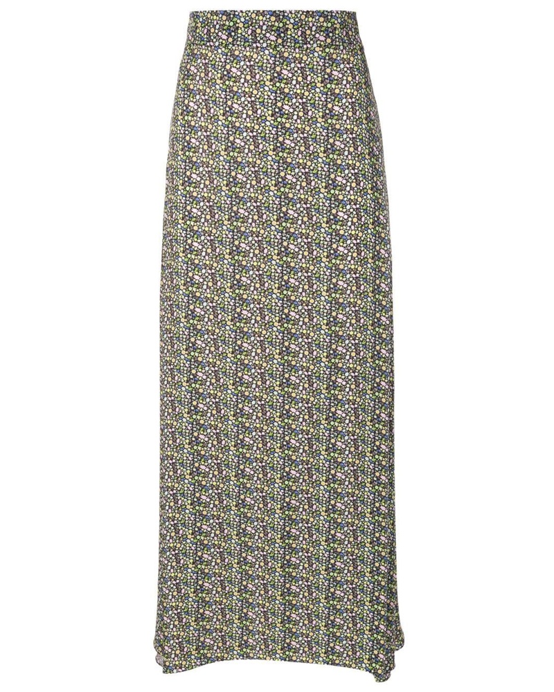 Gloria Coelho Damen Maxirock mit Blumen-Print