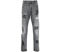 Gerade Jeans im Distressed-Look