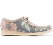Derby-Schuhe mit Blumen-Print