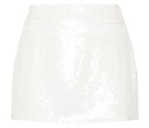 sequined mid-rise miniskirt